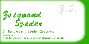 zsigmond szeder business card